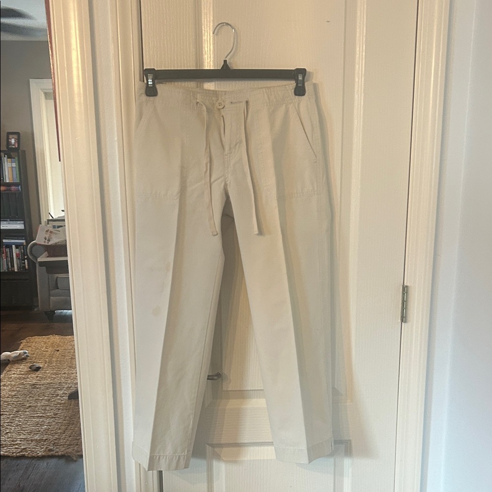 Old Navy Cropped Cream Pants